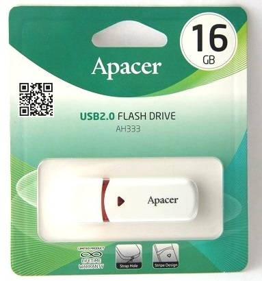 Флэш-диск USB Apacer 16 GB AH333 White