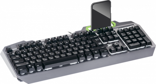 Клавиатура Defender GK-150DL Stainless Steel игровая, проводная, RGB подсветка