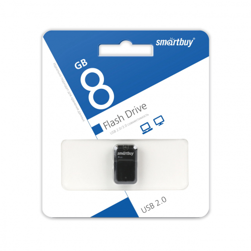 Флэш-диск USB SmartBuy 8 GB Art Black (Nano)