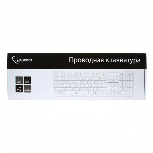 Клавиатура Gembird KB-8352U-BL, черный, USB, 105 клавиши
