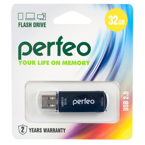 Флэш-диск USB Perfeo 32 GB C06 black