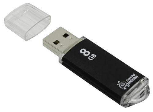 Флэш-диск USB SmartBuy 8 GB V-Cut Black