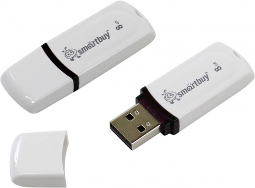 Флэш-диск USB SmartBuy 8 GB Paean White