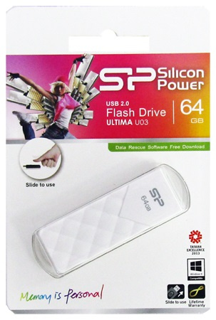 Флэш-диск USB Silicon Power 64 GB Ultima U-03 White