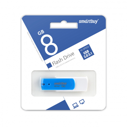 Флэш-диск USB SmartBuy 8 GB Diamond Blue USB 3.0