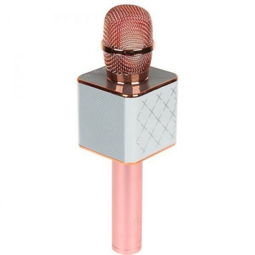 Колонка-микрофон Q-7 (BluetoothUSB функция караоке) розовая