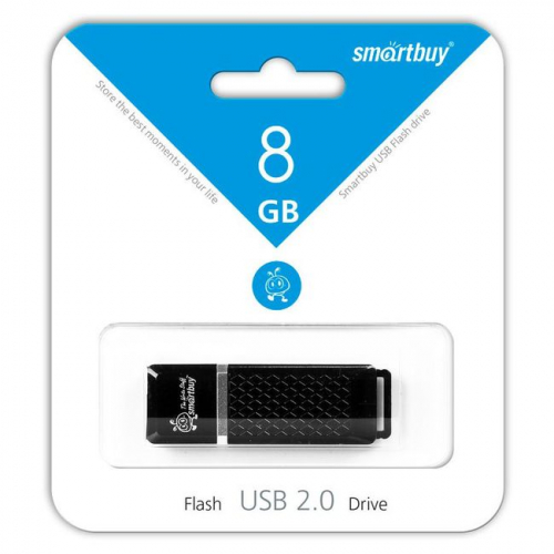 Флэш-диск USB SmartBuy 8 GB Quartz series Black