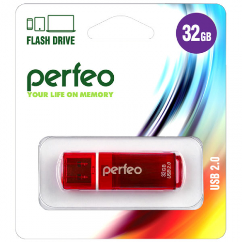Флэш-диск USB Perfeo 32 GB C13 red