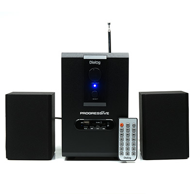 Колонки Dialog Progressive AP-150 Black - 2.1, 5W+2*2,5W RMS, FM-радио, USB+SD reader, пульт ДУ
