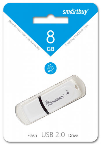 Флэш-диск USB SmartBuy 8 GB Paean White