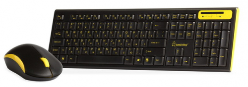 Беспроводной комплект клавиатура+мышь SmartBuy 23350AG Black/Yellow (SBC-23350AG-KY)