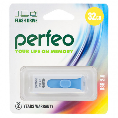 Флэш-диск USB Perfeo 32 GB S01 white