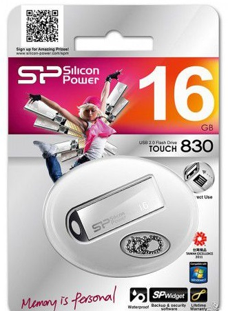 Флэш-диск USB Silicon Power 16 GB Touch 830 Silver