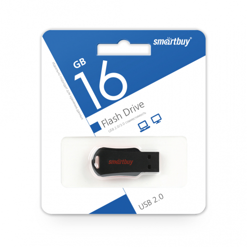 Флэш-диск USB Smartbuy 16 GB UNIT Black/Red