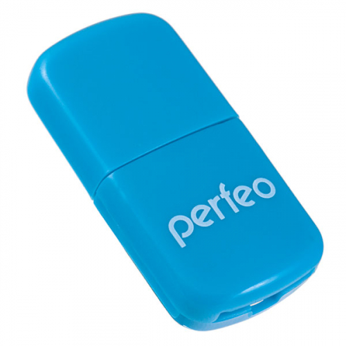 Карт-Ридер Perfeo microSD (PF-VI-R009) Blue