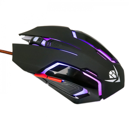 Мышь Nakatomi MOG-20U Gaming mouse - игровая, 6 кнопок + ролик, 7-ми цветная подсветка, USB, черная
