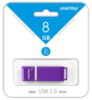 Флэш-диск USB Smartbuy 8 GB Quartz series Violet