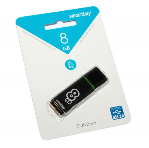 Флэш-диск USB SmartBuy 8 GB Glossy series Dark Grey USB 3.0