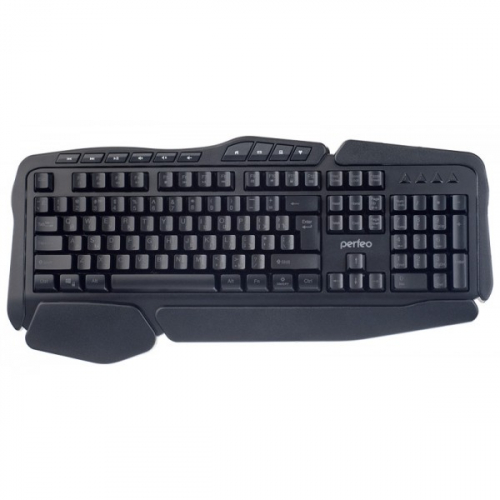 Клавиатура Perfeo PF-A4390 STRIKE игровая, USB, чёрная с трехцветной подсветкой