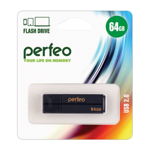 Флэш-диск USB Perfeo 64 GB C01G2 black