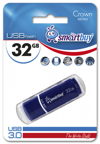 Флэш-диск USB SmartBuy 32 GB Crown Blue USB 3.0