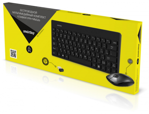 Беспроводной комплект клавиатура+мышь SmartBuy 220349AG Black (SBC-220349AG-K)