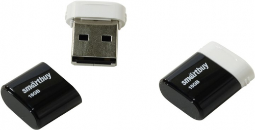 Флэш-диск USB SmartBuy 16 GB Lara Black (Nano)