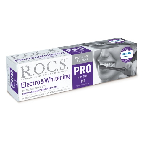 РОКС PRO З/п Electro & Whitening Mild Mint