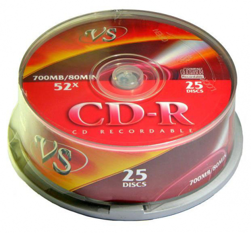 Диск VS CD-R 80 700MB 52X (25) (250), кейкбокс