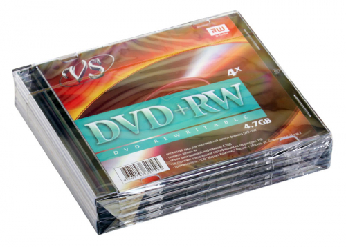 Диск VS DVD+RW 4.7GB 4X (5) , slim