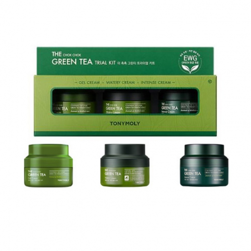 Набор кремов с зеленым чаем Tony Moly The Chok Chok Green Tea Cream Trial Kit 3ш по 30ml