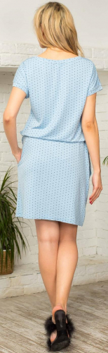 Платье жен Home Secrets Blue Dots SS19-HS-5004 горох