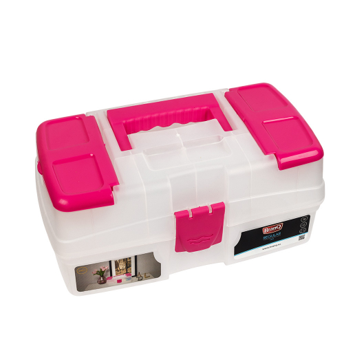 Plastic Republic Ящик для хранения мелочей пластик BQ2558ПРРЗ прозрачный розовый