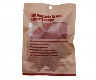 Спонж-конняку с вулканическим пеплом PURITO Jeju Volcanic Scoria Konjac Sponge