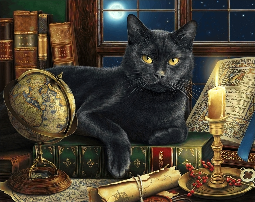 Пазл Konigspuzzle черный кот