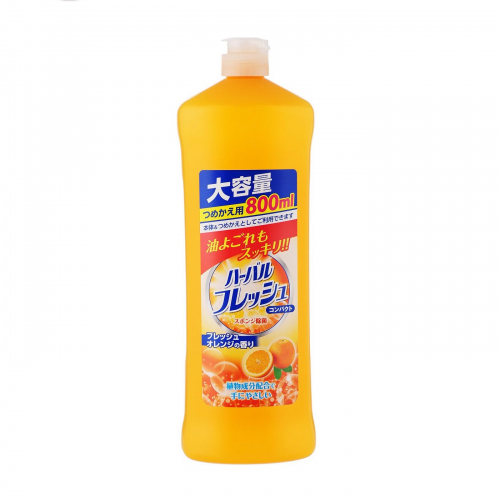 Mitsuei Концентрированное средство  для мытья посуды, овощей и фруктов (аромат апельсина) 800 мл 