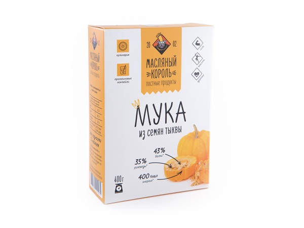 Масляный Король. Мука тыквенная 400 гр. 1/20