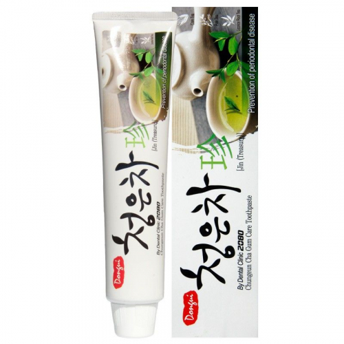 Зубная паста Восточный чай Dental Clinic 2080 Chungeun Cha Gum Care Toothpaste 130г Зеленый