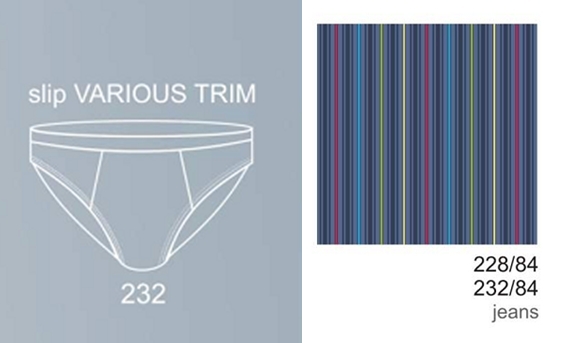 CORNETTE SLIP TRIM VARIOUS 232/84 слипы мужские
