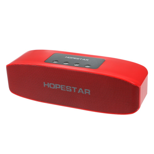 Колонка Hopestar H11 (Bluetooth/8Wx2/microSD/AUX/FM/Power Bank) красная