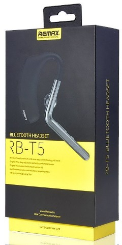 Мобильная Bluetooth-моногарнитура Remax RB-T5, черная