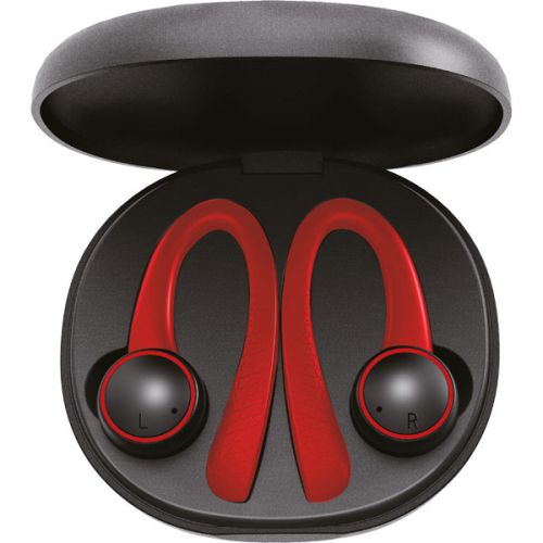 Гарнитура Perfeo TWS ONLAY bluetooth спортивная вакуумная черно-красная PF_A4905