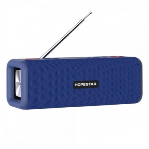 Колонка Hopestar T9 (Bluetooth/5Wx2/USB/microSD/AUX/FM/Power Bank/multiple/влагозащита) синяя