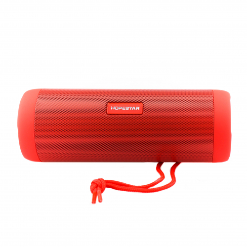 Колонка Hopestar P4 (Bluetooth/5Wx2/microSD/AUX/FM/фонарь/Power Bank/влагозащита) красная