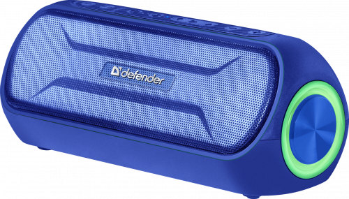 Колонка Defender Enjoy S1000 синяя (bluetooth, 20W, AUX, LED подсветка)