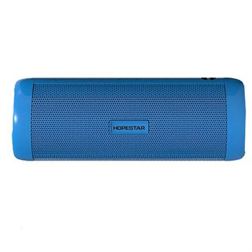Колонка Hopestar P4 (Bluetooth/5Wx2/microSD/AUX/FM/фонарь/Power Bank/влагозащита) синяя