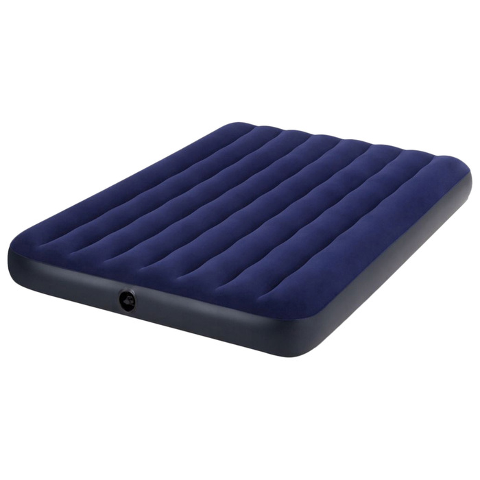 Матрас надувной Classic Downy Fiber-Tech,152 x 203 х 25 см, с ручным насосом, 64765 INTEX