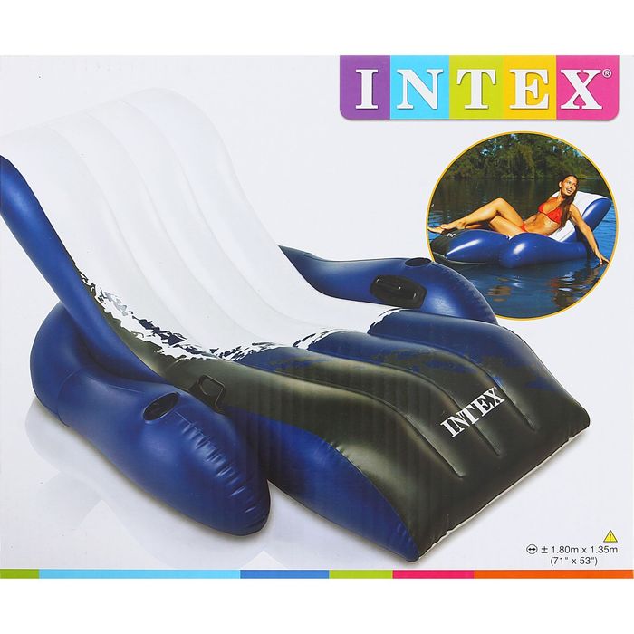 Кресло-шезлонг с ручками «Волна», 180 х 135 см, 58868EU INTEX