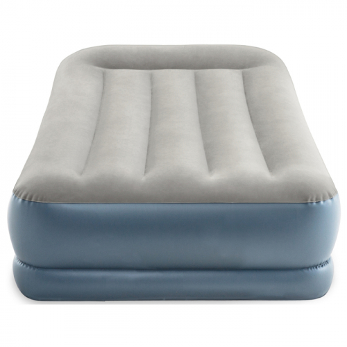 Кровать надувная Pillow Rest Twin, 99 х 191 х 30 см, с подголовником, со встроенным насосом, 64116 INTEX