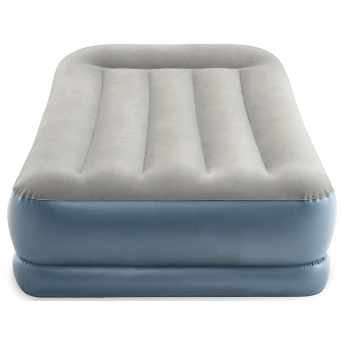 Кровать надувная Pillow Rest Twin, 99 х 191 х 30 см, с подголовником, со встроенным насосом, 64116 INTEX